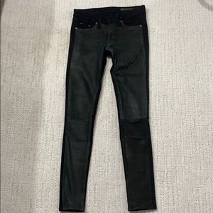 Rag and bone suede leather black pants